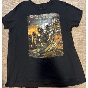 Disturbed T Shirt Concert Tee Shirt Womens 3 XL Baby Sleeves 2015